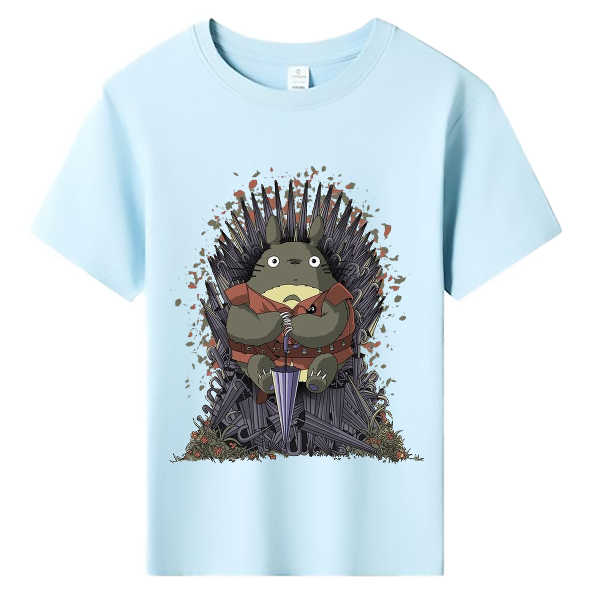 （画像用） となりのトトロ 草壁メイ 草壁サツキ My Neighbor Totoro Satsuki Kusakabe Mei Kusakabe 綿100％キッズTシャツ（フロントプリント）
